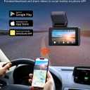 Kingslim Dash Cam Front and Rear 4K, Car Dash Camera for Cars with Free 64GB Card, 3 Inch Touchscreen, Front and Back Dashcam Built-in WiFi GPS, Night Vision, Parking Monitor, Smart App