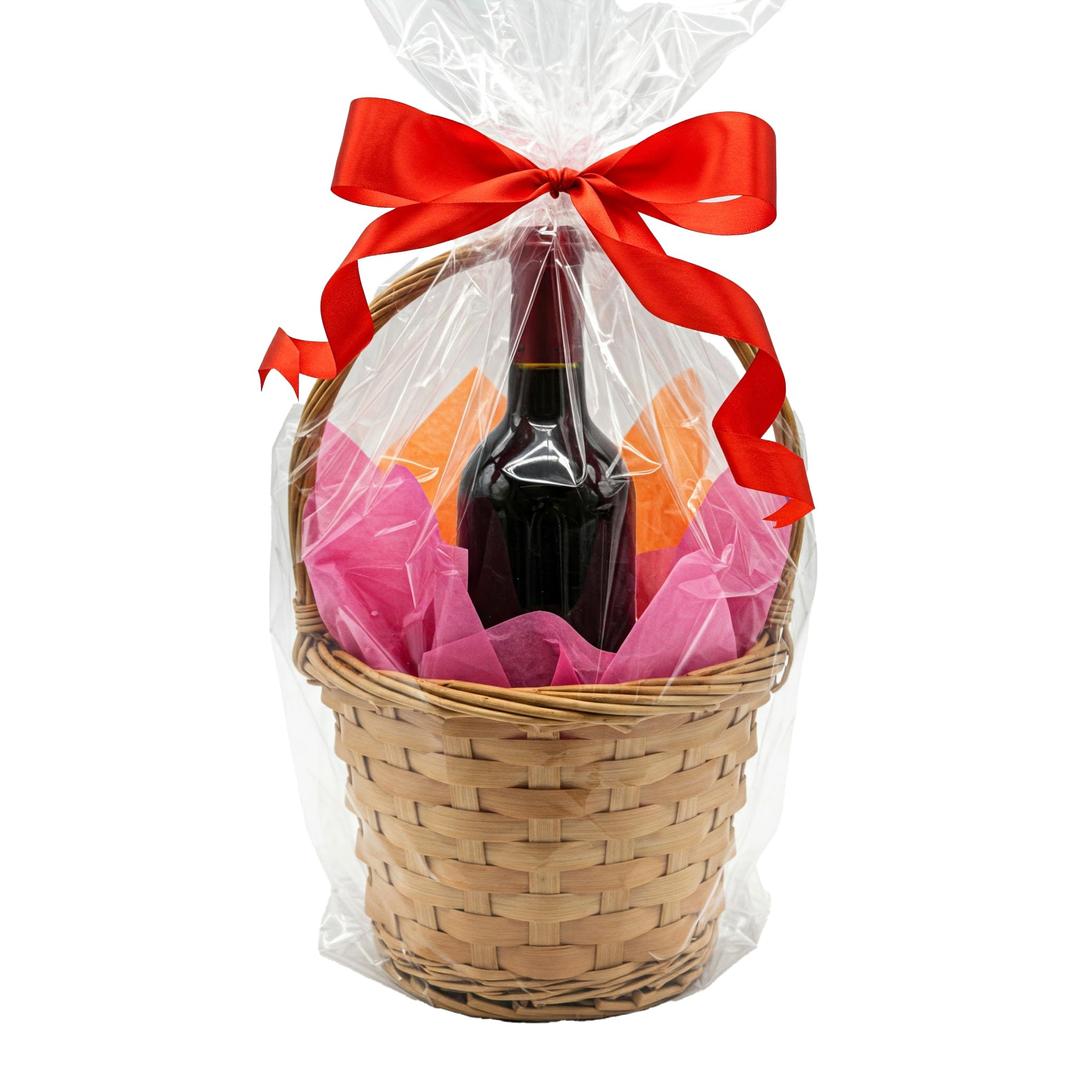 Seal Fresh 9 x 20 Inch Cellophane Gift Bags (12 Pack) — Clear Tall Wrapping Bags for Wine Bottles, Candles, Party Favors, DIY Gifts, Holiday Packaging (Ribbon & Basket Not Included)