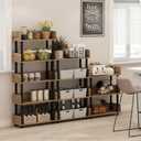Furinno TURN-N-TUBE Display Shelf, 3-Tier Storage Shelves with Side Panels, Open Shelves Book Shelf with Rounded Corner Top Edges, for Organization and Storage, Living Room, Home Office, Flagstaff Oak, 3-Tier Display Rack