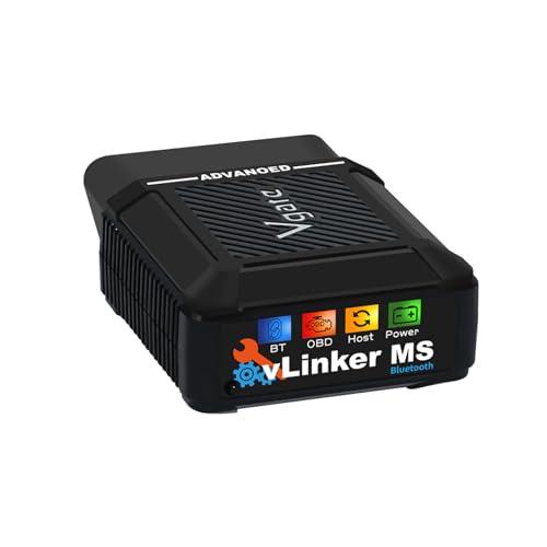VGATE vLinker MS Bluetooth (MFI) Adapter OBD2 Scanner Code Reader Diagnostic Scan Tool for iOS, Android and Windows, Support 5 CAN Protocols (GMLAN, MS CAN, CH CAN, LS CAN)