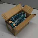 9PCS Artificial Christmas Trees,Sisal Snow Frost Trees Bottle Brush Trees Mini Christmas Tree Pine Tree for DIY Room Decor Home Table Top Decoration