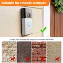 LOCKA Adhesive Mount for Ring/Other Battery Doorbell (2024 Release), No Drilling Camera Door Mounting Holder Bracket Accessories for Apartments Office Houses