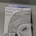 Jool Baby Folding Travel Potty Training Seat for Toddlers, Fits Round & Oval Toilets, Non-Slip Suction Cups, Includes Free Travel Bag (Gray)