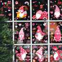 2 x AOWDIAO Valentines Day Decorations 107 Pcs Valentines Window Clings Double Sided Holiday Window Stickers Decor