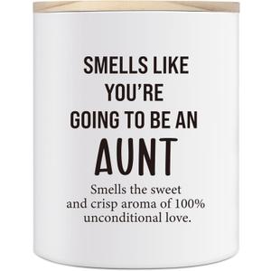 Pregnancy Announcement Gifts for Aunt, 10OZ Funny First Time New Aunt Gifts, Announcement Promoted to be Aunts Gift, Lavender Scented Soy Candle, Smells Like You’re Going to Be an Aunt