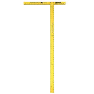 Mayes 10182 48-Inch Aluminum Wallboard Square, Made in USA Drywall T-Square for Scoring, Woodworking, and Crafting