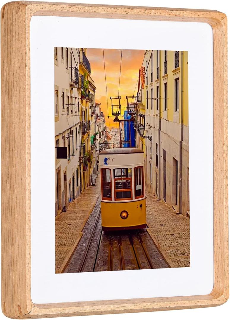 7x9 inch Picture Frames, Display Pictures 5x7 Inch with Mat or 7x9 without Mat, with High Clear Acrylic, Photo Frame for Landscape or Portrait Orientation, Wall-Mount & Tabletop