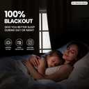 Faux Linen 100% Blackout Curtains for Bedroom, Black Out Curtains 96 Inch Long, Room Darkening Curtains for Living Room, Long Curtain Grommets Drapes, Thermal Curtains (2 Panels, Off-White)