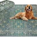 Washable Pee Pads for Dogs, Reusable Non-Slip Puppy Pads 72'' x 72'' with Super Absorbent, Waterproof Rug for Training Travel Whelping Housebreaking Incontinence Crate (Vintage Green)