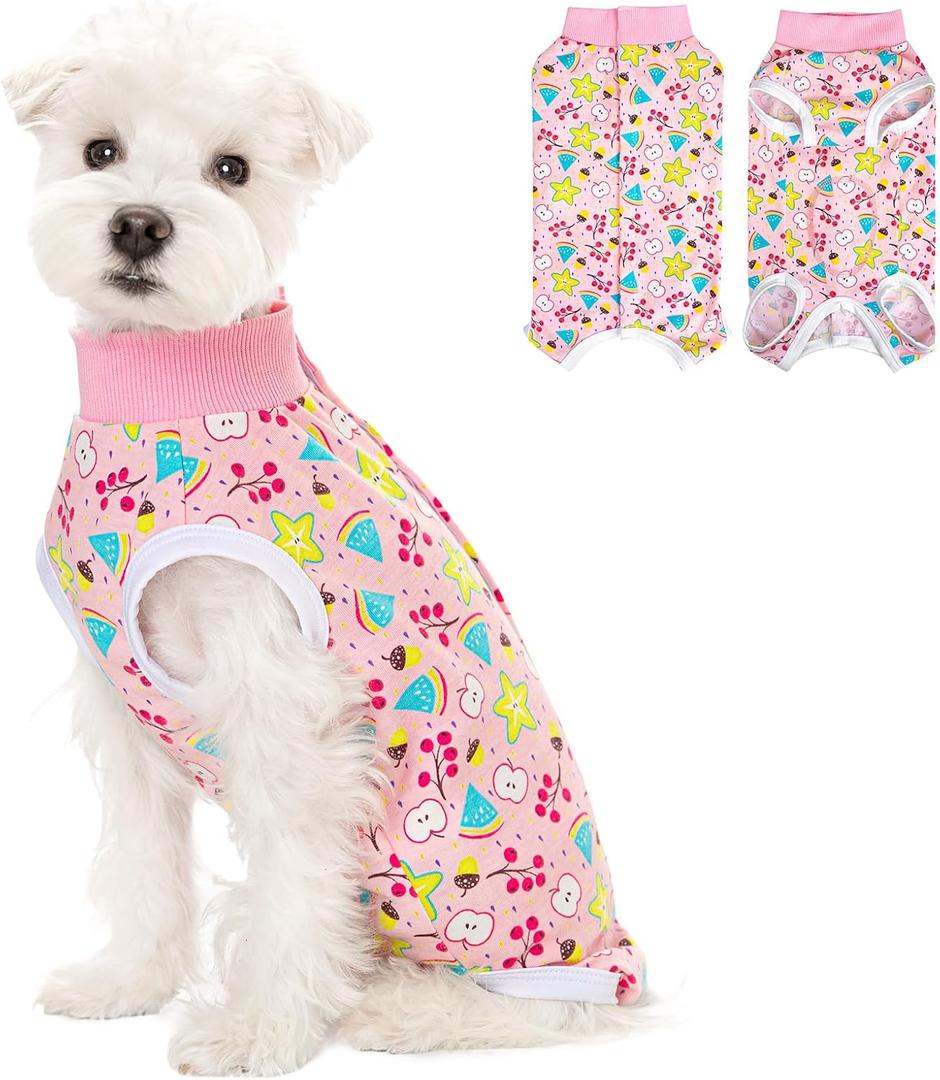Coppthinktu Dog Surgery Recovery Suit for Dogs After Surgery, Dog Onesie Bodysuit Neuter Spay Puppy Suits, Male Female Post-Op Surgery Clothes Wounds E-Collar Cone Alternative Anti Licking