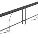 SUPERJARE 110.2 Inch Sofa Table with 2 Power Outlets and USB-C Port, 5.9 Inch Narrow Console Table with Storage, Extra-Long, for Entryway Hallway Couch Behind Sofa, Small Spaces, Black