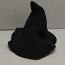 Halloween Witch Hat for Women Wide Brim Foldable Halloween Wool Hats for Party Cosplay Costume Accessory (Black)