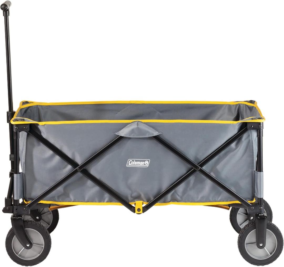 Coleman Portable Folding Utility Wagon with 5 Cubic Feet of Space & Reinforced Bottom Great for Camping Groceries Home Projects or Going to the Park & Beach Supports up to 150lbs