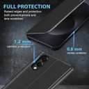 S25 Edge Flip Case for Samsung Galaxy S25 Edge 5G Case, Clear View Slim Fit Leather Cover for Samsung S25 Edge Phone Case with Kickstand Rugged Heavy Duty Shockproof Bumper Shell, 6.66 Inches (Black)
