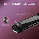 TYMO Flat Iron Hair Straightener Brush 2 in 1, 200M Ions Hair Straighteners for Women, Ceramic Straightening Hot Comb for Anti-Frizz Straights, Waves, Curl, 3X Less Heat Damage, Dual Voltage, Black