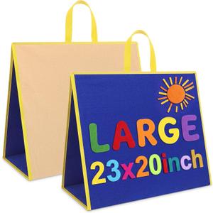 2 Pcs Large Felt Flannel Board, 2-Sided Portable Story Board, 22.83" x 19.69"
