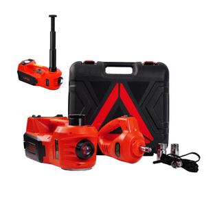 ROGTZ Electric Hydraulic Car Jack Kit with Impact Wrench and Tire Inflator Pump, 5 Ton 12V Hydraulic Jack for SUV Sedans Tire Change with LED Light(Red) (Red+Wrench)