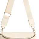Checkered Nylon Crossbody Bag Bum Bag for Women Mom Spacious Checkered Crossbody Purses Shoulder Handbag (Beige)