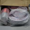 Shellwei 210 Pcs Christmas Dinnerware Sets, Christmas Disposable Plates Includes 30 Dinner Plates 30 Cups 30 Dessert Plate 30 Papers Napkins 30 Forks Knives Spoons for Xmas Party Supplies