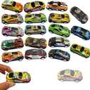 18Pcs Metal Pull Back Racing Car Toy Die Cast Race Cars Vehicles Friction Powered Toddler Boy Toys 2.7 Inch