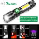 UV Flashlight Black Light, 3-in-1 Magnetic Flashlight Rechargeable, High Lumen Tactical LED Flashlight, 7 Modes Waterproof UV Light for Camping Emergencies Pet Urine Detection