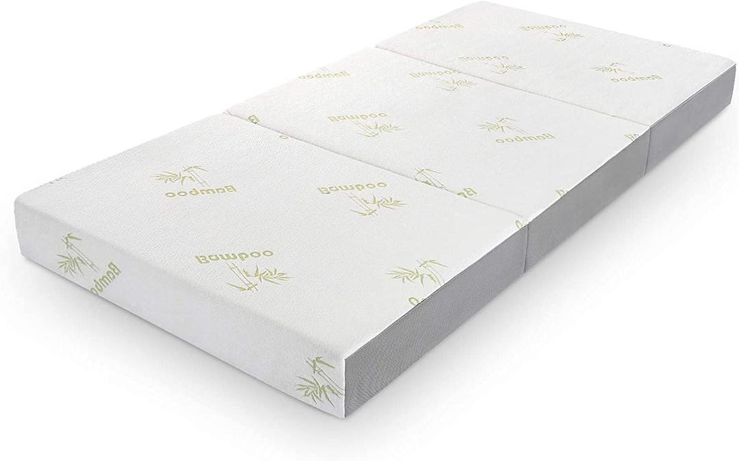 Inofia Twin Folding Mattress, 6 Inch Trifold Memory Foam Mattress with Ultra Soft Removable Cover, Non-Slip Bottom & Breathable Mesh Sides, Foldable & Portable - Twin Size (78" x 38" x 6")