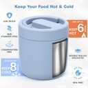 Thermo for Hot Food Adults, 40.5oz Wide Mouth Soup Thermo Lunch Containers with Spoon, Stainless Steel Vacuum Insulated Bento Lunch Box,Lunch Containers with Handle(Blue)