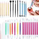 31pcs Fondant Cake Modeling Decorating Hand Sculpting Tools Kit for Cookie Cake Decorating, Sugarcraft Sculpture Pottery