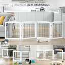 Dog Gate - 4 Panel Foldable Pet Gate Indoor for Doorways, House, Stairs, Freestanding Gate for Dogs - 80x24 -Inch Puppy Safety Fence by PAWLAND, White