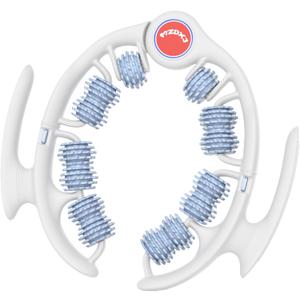 Cellulite Massage Tool Muscle Roller - Deep Fascia Massager & Dimpled Skin Remover for Legs, Thighs & Buttocks - Anti-Cellulite Roller, Smooth Skin, Pain Reliefs (Blue) (8 Wheel -White Blue)
