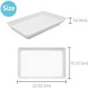 Serving Tray Platter, 22'' x 15'' x 1.6'', 2 Pcs Food Tray for Veggie Fruit Snack Dessert Cookie Cheese, Food Trays for Party Supplies Display, Large Platters for Serving Food, BPA Free