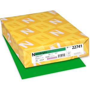 Astrobrights Color Cardstock, 65 lb Cover Weight, 8.5 x 11, Gamma Green, 250/Pack