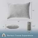 ACCURATEX Camping Pillow-100% Cotton Breathable Cover,Shredded Memory Foam Compressible Travel Pillow,Camping&Travel Accessories-Small Backpacking Pillow Camping Essentials for Sleeping,Car&Airplane, Gray
