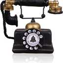 Small Creative Retro Phone Model, European Resin Rotary dial Phone, Coffee Shop, bar, Showcase, Home Decoration Props
