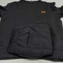 JMIERR Mens 2 Piece Outfits Knit Jacquard Pullover Sweatshirt Tracksuit & Joggers Sweatpants Sweatsuit Sets with Pockets M