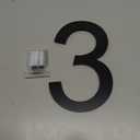 DEWEL 8 Inch Large Floating House Numbers, Black Acrylic Address Numbers for Outside, Modern 911 Visibility Signage with Mounting Nail Kit, Weatherproof Exterior Decor for Garage Gate Mailbox Wall (Number 3)
