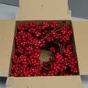 Christmas Garland Decorations, 6Ft Red Berry Garland, Artificial Winter Berry Garland for Fireplace, Christmas Holiday New Year Decor