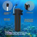 3-Stage Internal Aquarium Filter 320GPH Turtle Filter in-Tank Filter Dual Water Outlet & Aeration, Fish Tank Filter Turtle Tank Filter for 60-100 Gallon Tanks