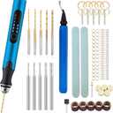 Resin Polishing Tools Kit,Electric Resin Drill Kit,Rotary Pen & Deburring Tool 3D Printing for Keychain Making,Jewelry Art,Resin Duberring, Drilling,Polishing,Engraving,DIY