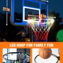 SPOYNAL Basketball Hoop Outdoor & Indoor, 3.8FT-7FT Adjustable Portable Basketball Hoops & Goals with LED, PC Backboard for Driveway, Garage, Pool Court, Pool Basketball Hoop