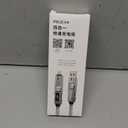 pzoz Multi Charging Cable Keychain Charger Cable with LED Display, 4-in-1 Multi USB C Fast Charging Combo Lightning/Type C/USB A/USBC for iPhone iPad MacBook AirPods Samsung Google (60W, 7.3 inchs)