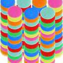 Nuogo 100 Pieces Reusable Plastic Dish Pot Scrubbers Bulk, Non-Scratch Nylon Scouring Pads for Kitchen Cleaning, Assorted Color Poly Mesh Dishwashing Pads for Household Use