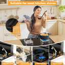 4 x Stainless Steel Stove Gap Covers, Stove Gap Filler, Stove Guard Counter Side Gap Cover, Oven Gap Filler, Easy Clean and Heat Resistant, Adjustable Length 13.8" to 27.5" (2 Pack, Black)