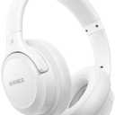 BERIBES Bluetooth Headphones Over Ear, 65H Playtime and 6 EQ Music Modes Wireless with Microphone, HiFi Stereo Foldable Lightweight Headset (White)