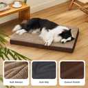 Bedsure Dog Beds Large Sized Dog - Comfy Flat Pet Beds with Removable Washable Cover, Orthopedic Egg Crate Foam Puppy Mat, Suitable for Pet Up to 65 lbs (30"L x 20"W x 3"Th)
