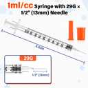 100 Pack 1ml 31G 5/16" (8mm) Lab Measuring Supplies