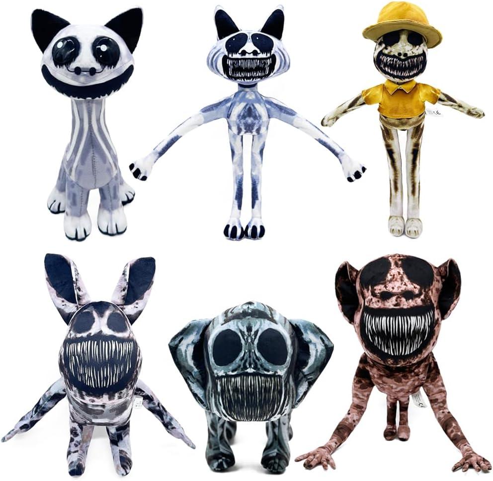 Zoonomaly Plush, 6PCS Zoo Anomaly Horror Game Plush Toy, 14 inch Smile cat Zookeepers Plushies Stuffed Animal Plush for Boys Girls Adults and Fans Gift (New 6 PCS)