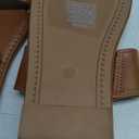 katliu Women's Flat Sandals Two Strap Slide Sandals Open Toe 10, Brown 