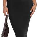 REORIA Women's Basic Sexy Lounge Slip Long Dress Elegant Sleeveless Backless Ribbed Bodycon Maxi Dresses, Size: Small (Black)