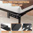 Headboard Bracket Adjustable Bed Base Bed Extra Thick Steel Universal Kit Heavy Duty No Noise No Wobble Easy Install Black Compatible Queen King Full Twin (Black) (1)